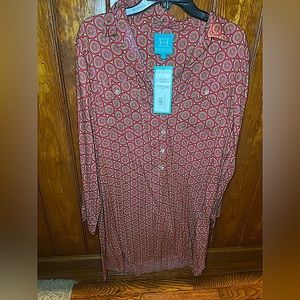 NWT Grass/Rose Cucumber Layla Dress Larg!